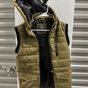 Men's Olive Green Puffer Vest